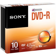 SONY DVD+R 4.7 GB (16х,),slim,(10) 