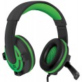 Гарнитура DEFENDER игровая  Warhead G-300 зеленый, кабель 2,5
