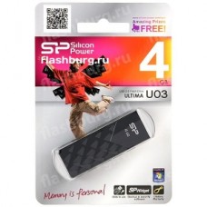 USB  4GB  Silicon Power  Ultima U03 черный