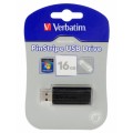 USB  VERBATIM 16 GB  Pin Stripe Black