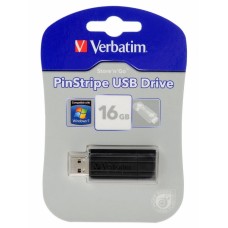 USB  VERBATIM 16 GB  Pin Stripe Black