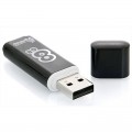 USB 3.0 флэш-диск  8GB Smart Buy  Glossy series Dark  серый