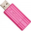Verbatim USB 16GB Pin Stripe Hot Pink