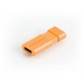 Verbatim USB 16GB Pin Stripe Volcanic Orange