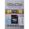 карта памяти   MicroSD 32GB  Oltramax   Сlass 10 + адаптер
