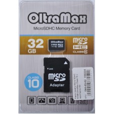 карта памяти   MicroSD 32GB  Oltramax   Сlass 10 + адаптер