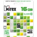 карта памяти  Mirex 16 GB    micro SDHC 10 klass без адаптера     