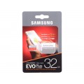 Карта памяти MicroSD  32GB  Samsung Class 10 Evo Plus UHS-I U1 (20/95 Mb/s) + SD адаптер