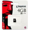 Карта памяти MicroSD  4GB  Kingston Class  4 без адаптера