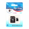 Карта памяти MicroSD  8GB  Smart Buy Class  4  Back-to-School + SD адаптер