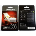 Карта памяти MicroSD 256GB Samsung Class 10 EVO Plus, R/W 95/90 MB/s  4K U3+ SD адаптер