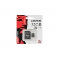 карта памяти MicroSD 32GB  Kingston Class 10 + SD адаптер 