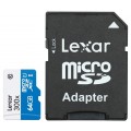 карта памяти MicroSD 64GB  LEXAR Class 10 + SD адаптер 45Mb/s