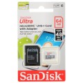 карта памяти MicroSD 64GB  SanDisk Class 10 Ultra Android UHS-1 48Mb/s без адаптера