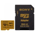 Карта памяти MicroSD 64GB SONY Class 10 UHS-I + SD адаптер 90MB/s Android (SR-64UY3A/T)