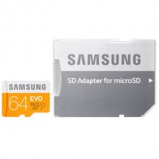 Карта памяти MicroSD 64GB Samsung Class 10 EVO Plus, R/W 80/20 MB/s + SD адаптер (MB-MC64DA/EU)