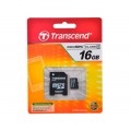 карта памяти Transcend 16 GB   (micro SD Class 4) +SD adapter  