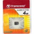 карта памяти Transcend 4 GB (micro SD,SDHC Class 4) без адаптера