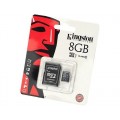 карта памяти MicroSD 8GB  Kingston Class 10 + SD адаптер