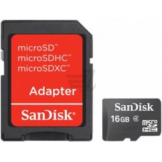 MicroSD  8GB  SanDisk Class 4+SD Adapter