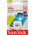 MicroSD 32GB  SanDisk Class 10 Ultra Android UHS-1 48MB/s без адаптера