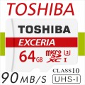 MicroSD Toshiba 64GB C10 Exceria  UHS-I U3 90MB/s + адаптер