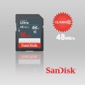 SDHC 16GB  Sandisk  Class10 Ultra UHS-I  48MB/s 