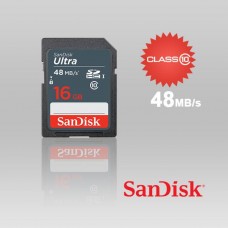 SDHC 16GB  Sandisk  Class10 Ultra UHS-I  48MB/s 