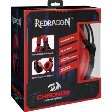 Игровая гарнитура Chronos красный + черный, кабель 2,5 м Redragon Игровая гарнитура Chronos красный + черный, кабель 2,5 м Redragon