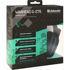 Гарнитура DEFENDER игровая Warhead G-275 зеленый + черный Гарнитура DEFENDER игровая Warhead G-275 зеленый + черный