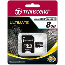 карта памяти Transcend 8 GB  (micro SD,SDHC Class 10) +SD adapter    