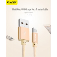 АТАКАБЕЛЬ  AWEI CL-10 Micro 0,3 м Золотой