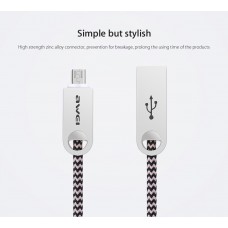 ДАТАКАБЕЛЬ  AWEI CL-30 Micro 1,0 м Белый