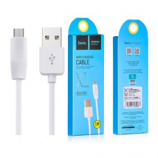 ДАТАКАБЕЛЬ  HOCO Upm01 белая Micro 1,0 м