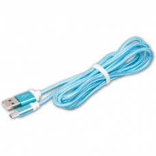 Кабель USB 2.0 - Micro USB RITMIX RCC-311 Blue тканевая оплётка
