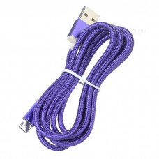Кабель USB 2.0 - Micro USB, Фиолетовый, нейлон,